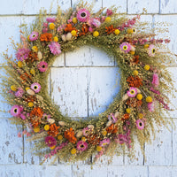 Autumn Pinks Wreath