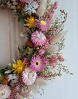 Visions of Spring Small Dried Flower Wreath