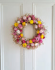 Bright Strawflowers Medium Dried Flower Wreath