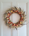 Autumn Colors Large Dried Flower Wreath