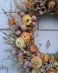 Rustic Pastels Medium Dried Flower Wreath