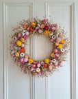 Colorful Harvest Large Dried Flower Wreath