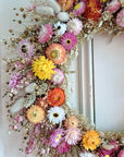 Colorful Harvest Large Dried Flower Wreath