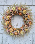 Rustic Pastels Medium Dried Flower Wreath