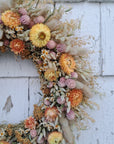 Rustic Pastels Medium Dried Flower Wreath