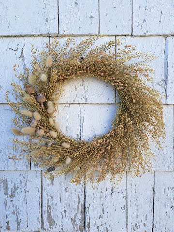 Cress and Poppies Fall Wreath