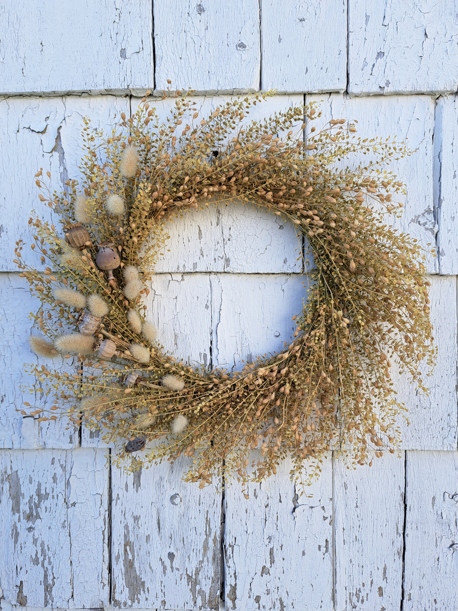 Cress and Poppies Fall Wreath