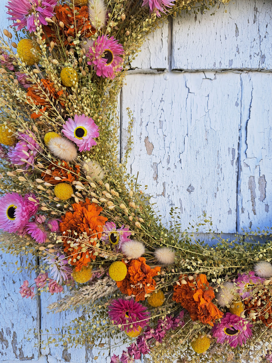 Autumn Pinks Wreath