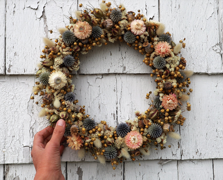 Soft Blues Wreath- 12"