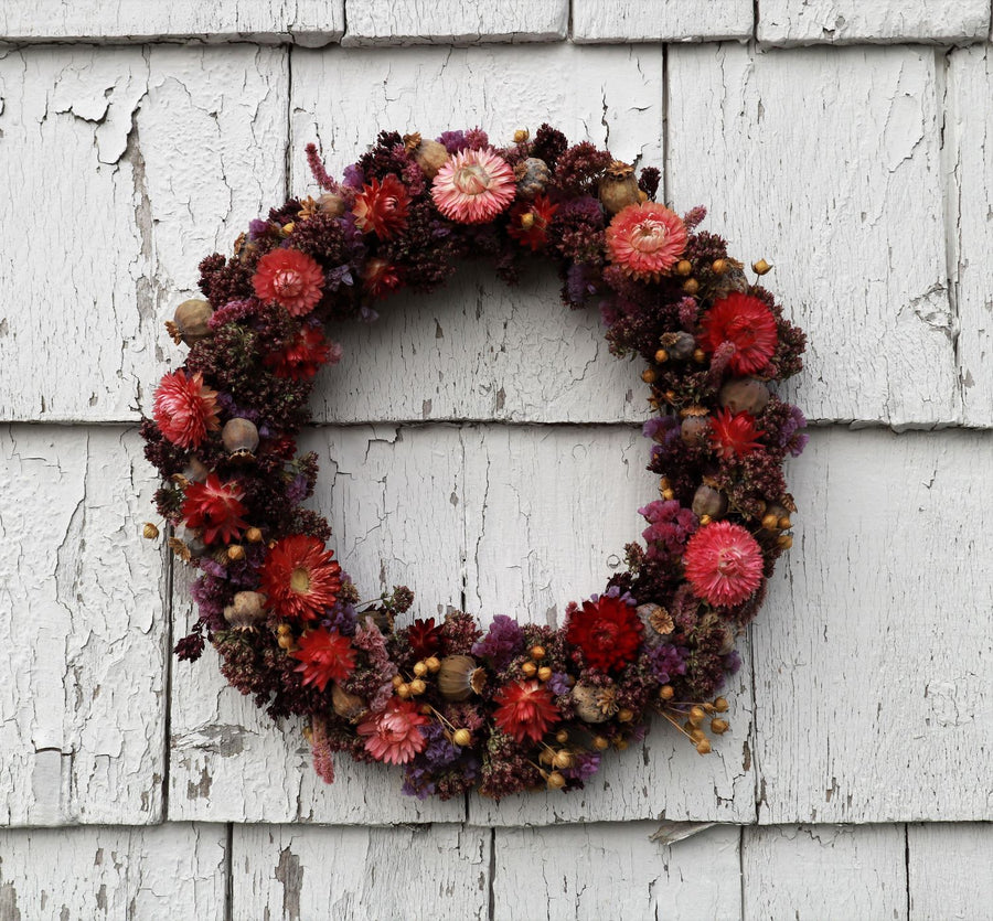 Pink Oregano Wreath - 10"