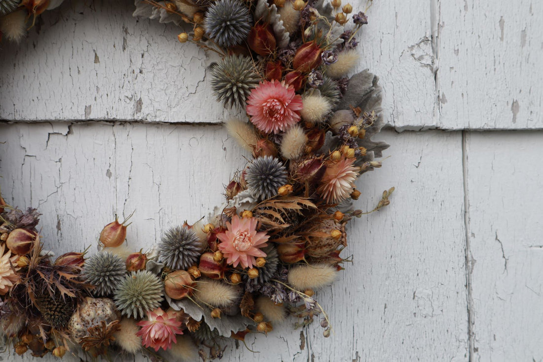 Pops of Pink Wreath 2- 12"