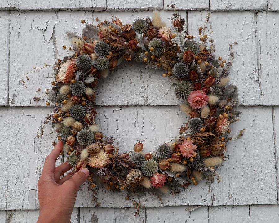 Pops of Pink Wreath 2- 12"