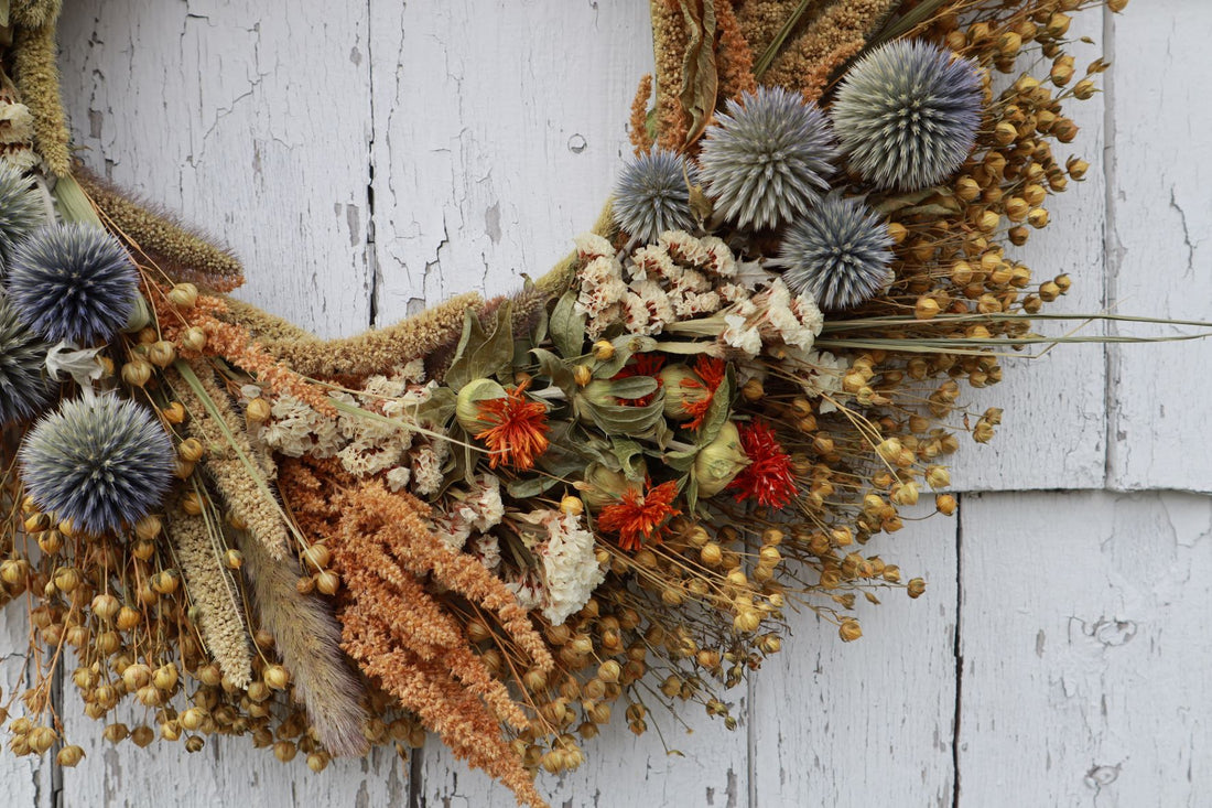 Autumn Blues Wreath